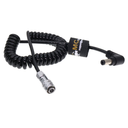 DC 2.5 to BMPCC 4K/6K Camera Weipu 2Pin Female Power Coiled Cable for Blackmagic Pocket Cinema Camera 4K