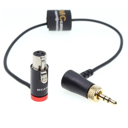 Lock 3.5 TRS to Low-Profile TA3F Audio Cable for Sennheiser EK 2000 for Sony UWP-D11 Receiver for Sound Devices Mixer Line