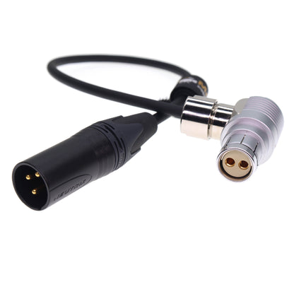 Alexa XT Power Cable, XT Right Angle 2 pin Famale to XLR 3 Pin for Arri Alexa XT SXT/Alexa 65/ Arriflex 435 Camera Power Cable