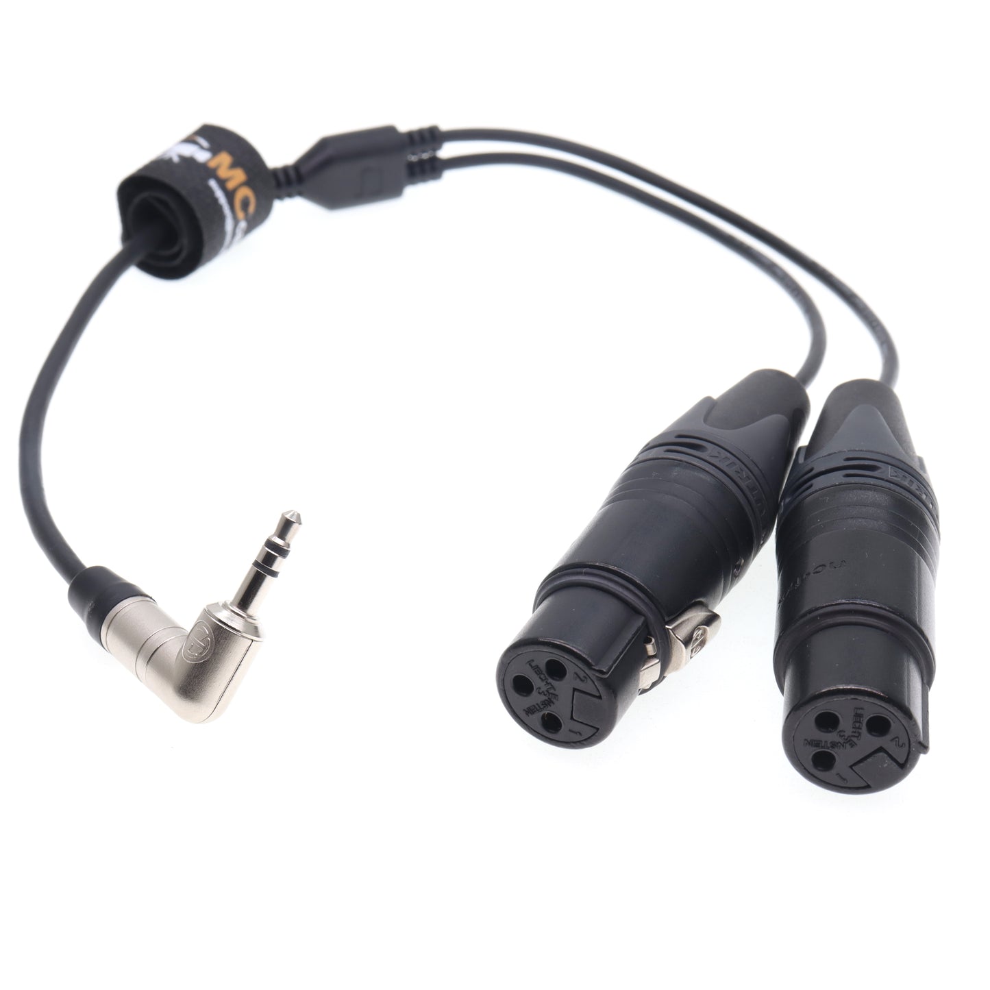 3.5mm TRS to XLR 3 Pin Two Channel Audio Cable for RØDE Wireless GO II, Sound Devices, Zoom, Tascam Recorders