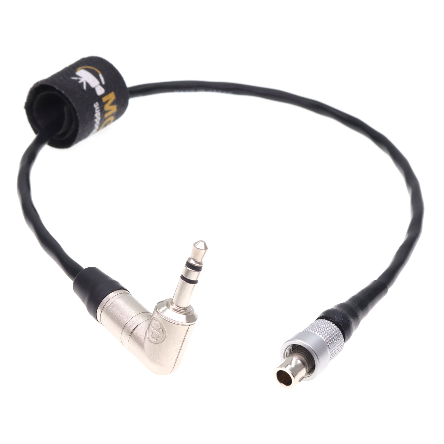Timecode Cable from Tentacle Sync for Wisycom MTP60 for Zaxcom ZFR 400 Right Angle 3.5mm TRS to FVB 00 3 Pin Male