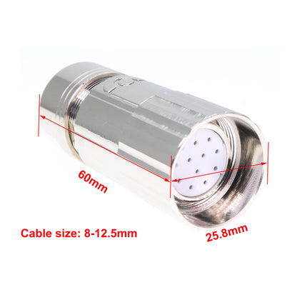 M23 12 Pin Servo Motor Signal Feedback Encoder Connector M623 12 Wire Female Plug for Heidenhain M23-12P