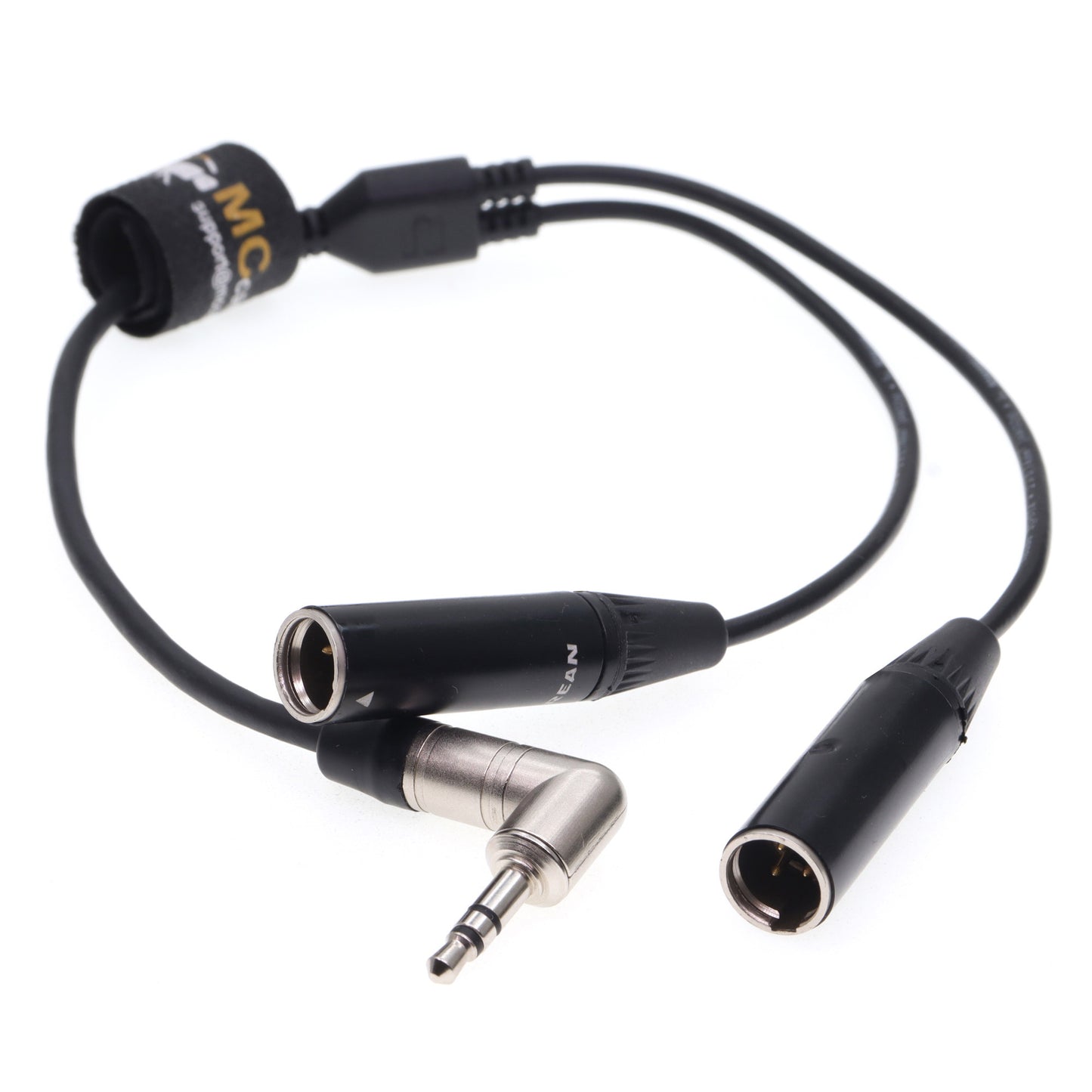 3.5mm TRS to Dual TA3M Audio Cable for RØDE Wireless GO II for Canon C70 C400 Camera