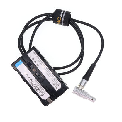 Right Angle FHG 0B 2pin to NP-F Dummy Battery DC Coupler For SONY NP-F550 NP-F960 NPF970 NP-F570