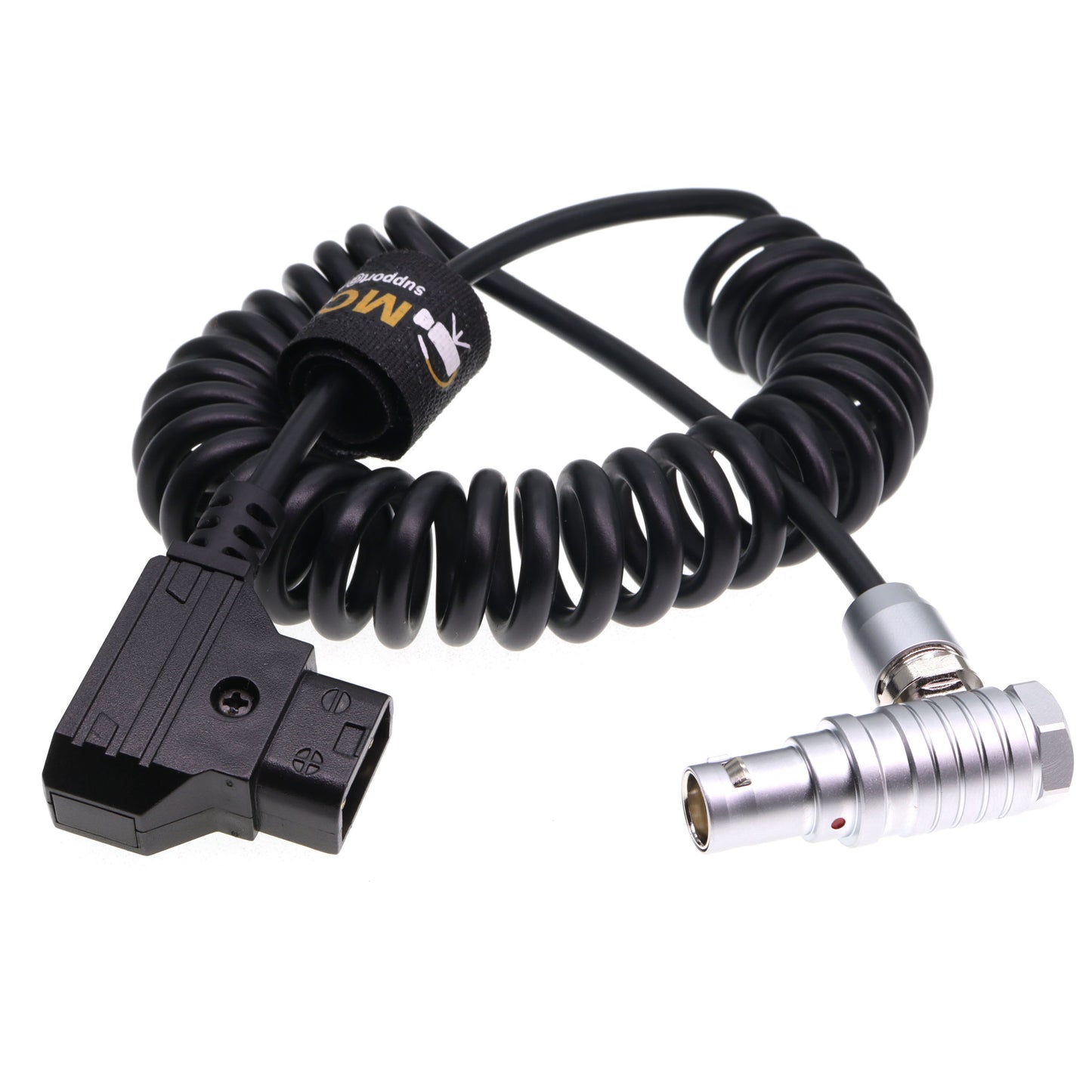 D-TAP to FGK 1B 4 Pin Female Power Coiled Cable for Canon C300 Mark II C200 Camera