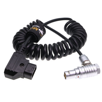 D-TAP to FGK 1B 4 Pin Female Power Coiled Cable for Canon C300 Mark II C200 Camera