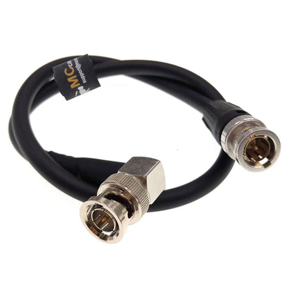 High Flex 12G 3G HD SDI 75 ohm Coaxial Video Cable 4K 60fps Right Angle to Straight BNC Canare LV-61S for Camera Monitor