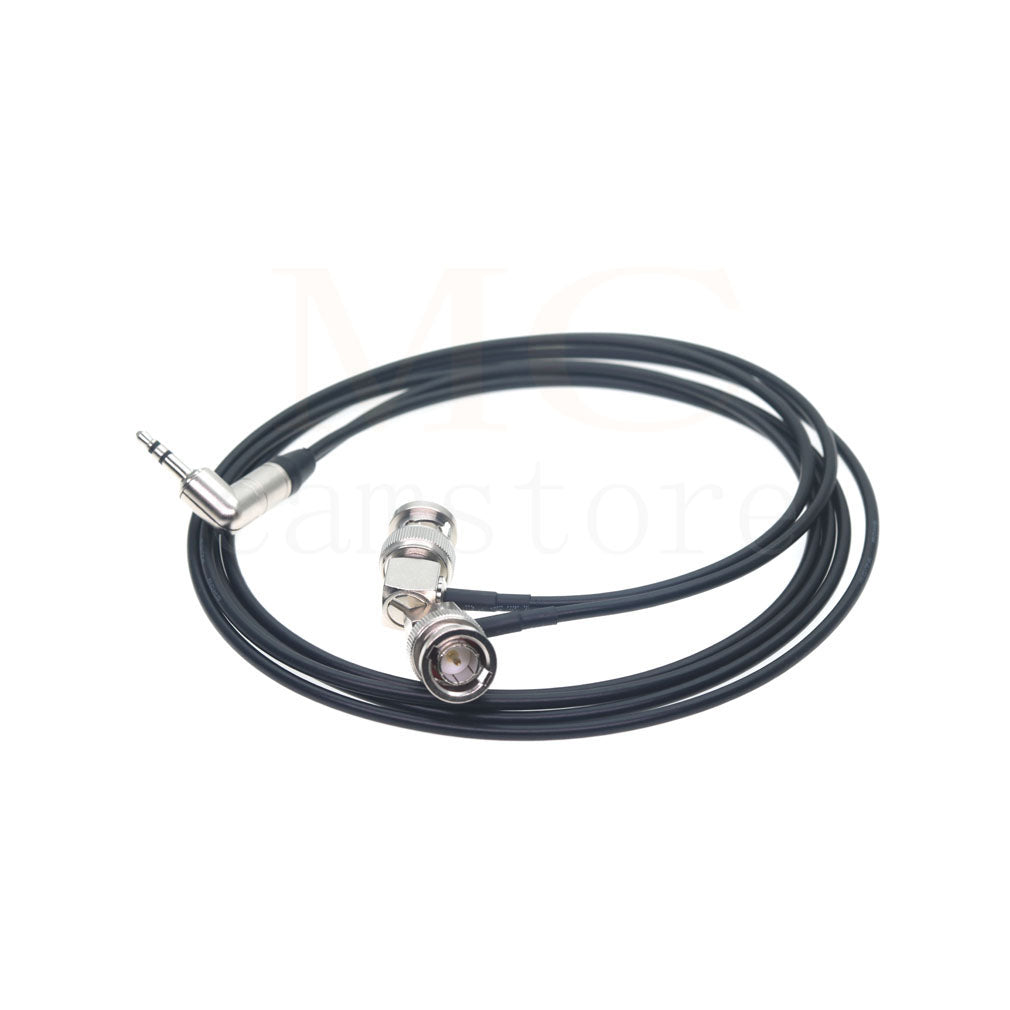 3.5 audio plug to 2 BNC Timecode Cable for ZOOM F6 Time code input and output cable