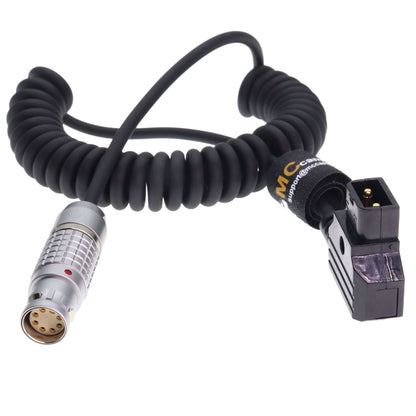 Power Coiled Cable for ARRI Alexa 35, Alexa Mini LF, Alexa Mini, Amira Camera, D tap Male to Elbow 8 Pin Female