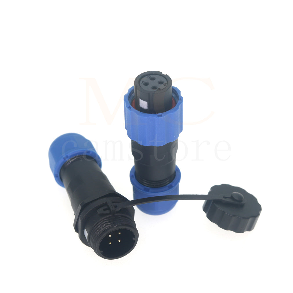 SD13 IP68 Waterproof Connector, 1 2 3 4 5 6 7 pin, Panel mount / Inline docking Aviation Power Connector