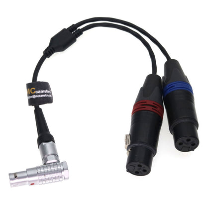 10Pin to Dual XLR 3Pin Female Atomos Breakout Audio Input Splitter Cable for Atomos Shogun Ninja Inferno Flame Audio Input Splitter Cable