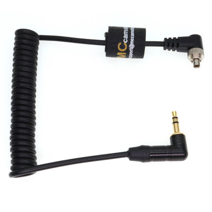 Timecode Cable for Tentacle Sync 3.5 Audio Plug to PC for Panasonic GH5S, S1H Time Code Coiled Cable