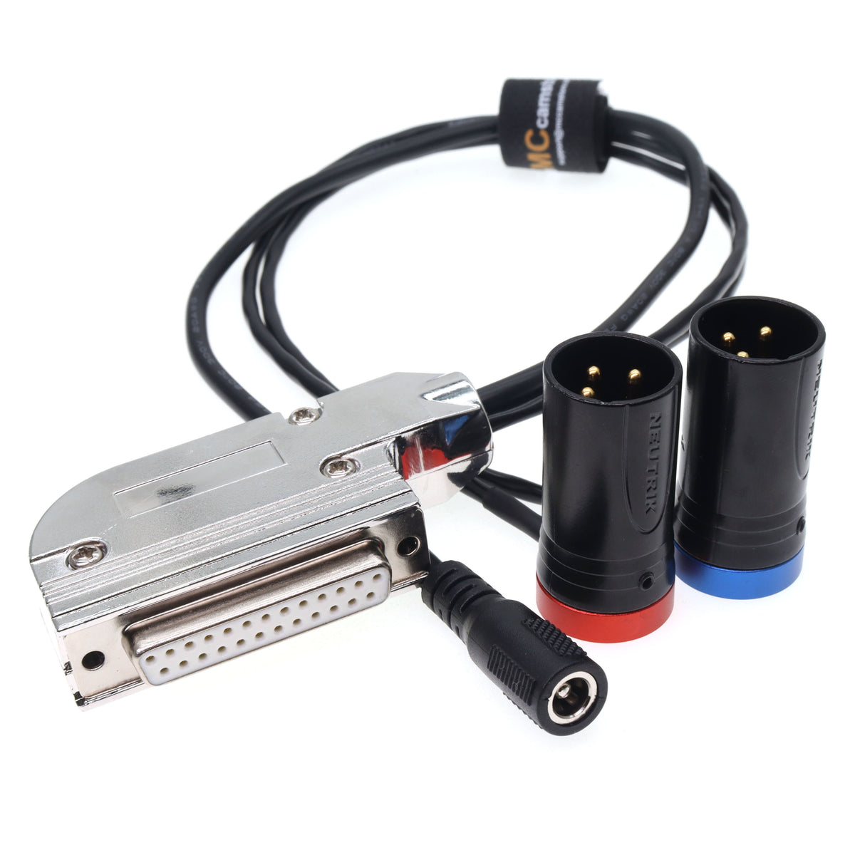DB25 to Dual XLR 3pin Male DC Female Audio Output Cable for Sennheiser/Sony LTD Receiver
