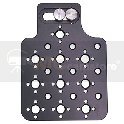 Cheese Plate, Side Mounting 3/8" 1/4" Thread Panel Plate for Sony ARRI RED Teradek Vaxis Rig Wireless Receiver