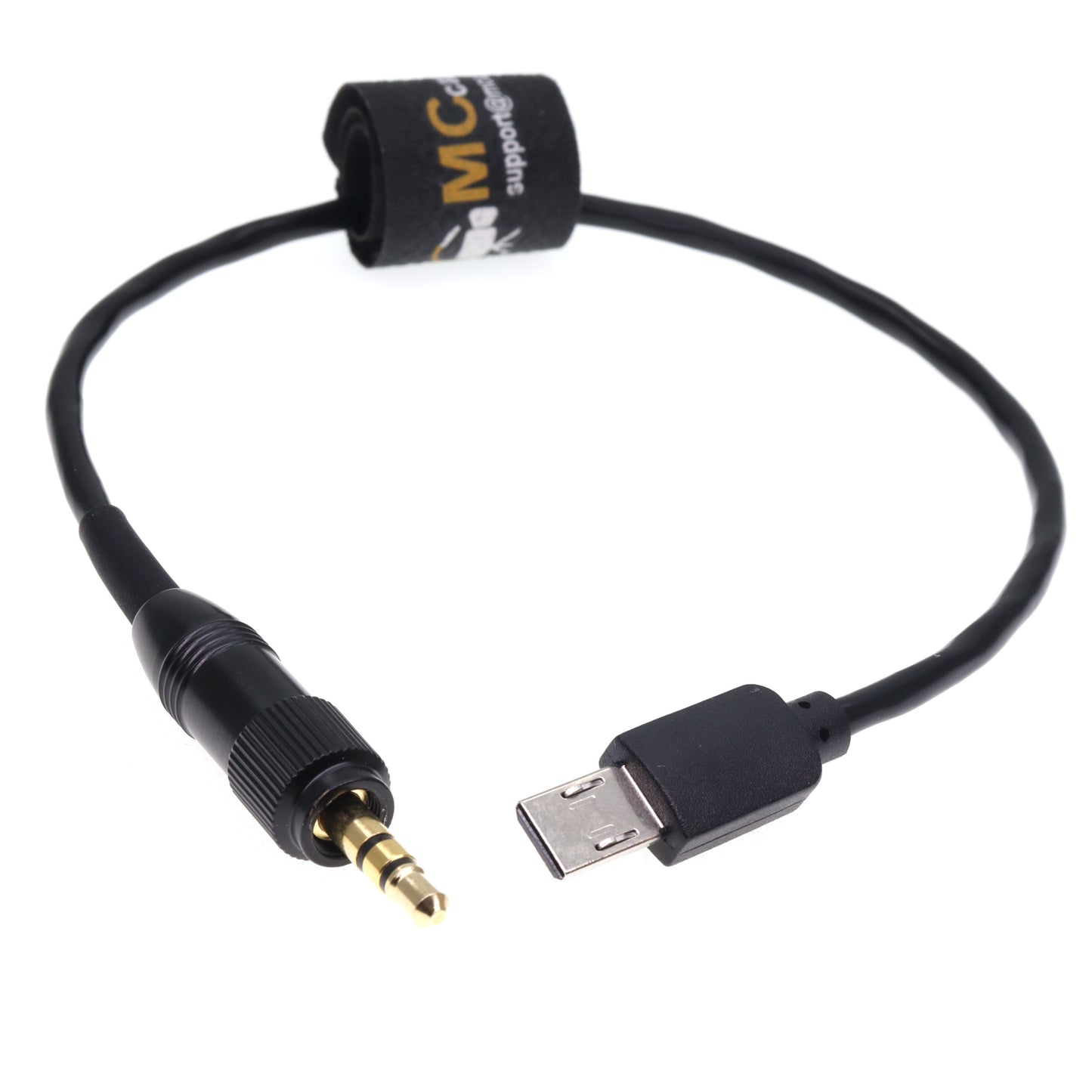 Micro USB to Straight Locking 3.5mm TRS Timecode Cable for Sony FX3 FX30 A7S3 A1 Camera for Deity TC-1 Timecode Generator