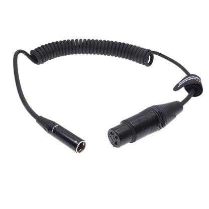 TA3M Mini XLR 3pin to XLR 3 Pin Female Coiled Cable for Blackmagic Pocket Cinema Camera for BMPCC4K/6K Ultrasoft