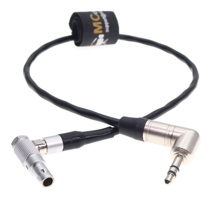 3.5mm TRS Jack to Right Angle 00B 4 Pin Male Tentacle Sync Timecode Cable for RED Epic Gemini Camera