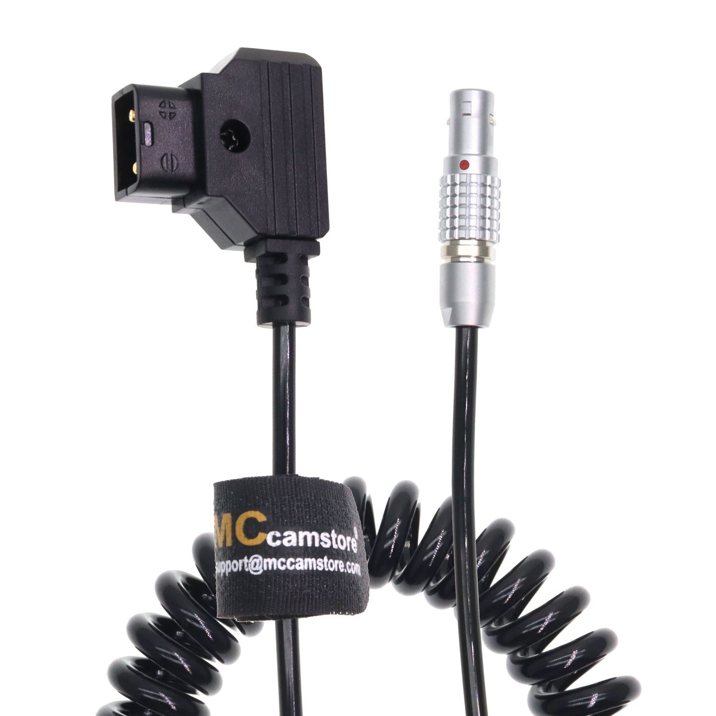 D-TAP to Angle 2 Pin Male Power Coiled Cable Compatible with Anton Bauer Teradek Bond Z Cam ARRI RED DJI TILTA Paralinx Preston Transvideo Offhollywood Switronix Panasonic
