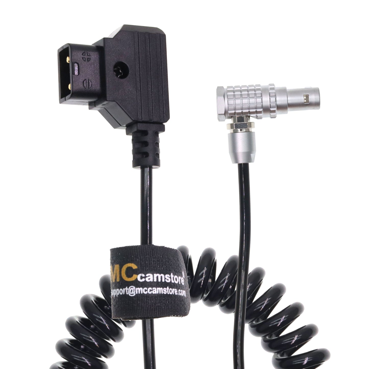 D-TAP to Angle 2 Pin Male Power Coiled Cable Compatible with Anton Bauer Teradek Bond Z Cam ARRI RED DJI TILTA Paralinx Preston Transvideo Offhollywood Switronix Panasonic