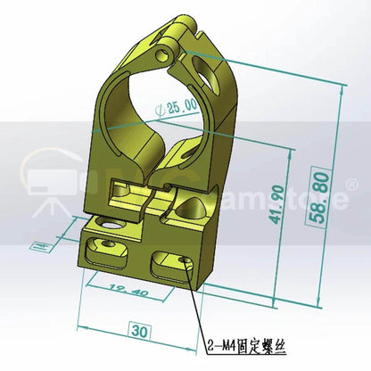 Steadicam ARRI Trinity 2 Handle Bracket, 25mm Fixed Pipe Clamp Buckle Camera Mount Clamp