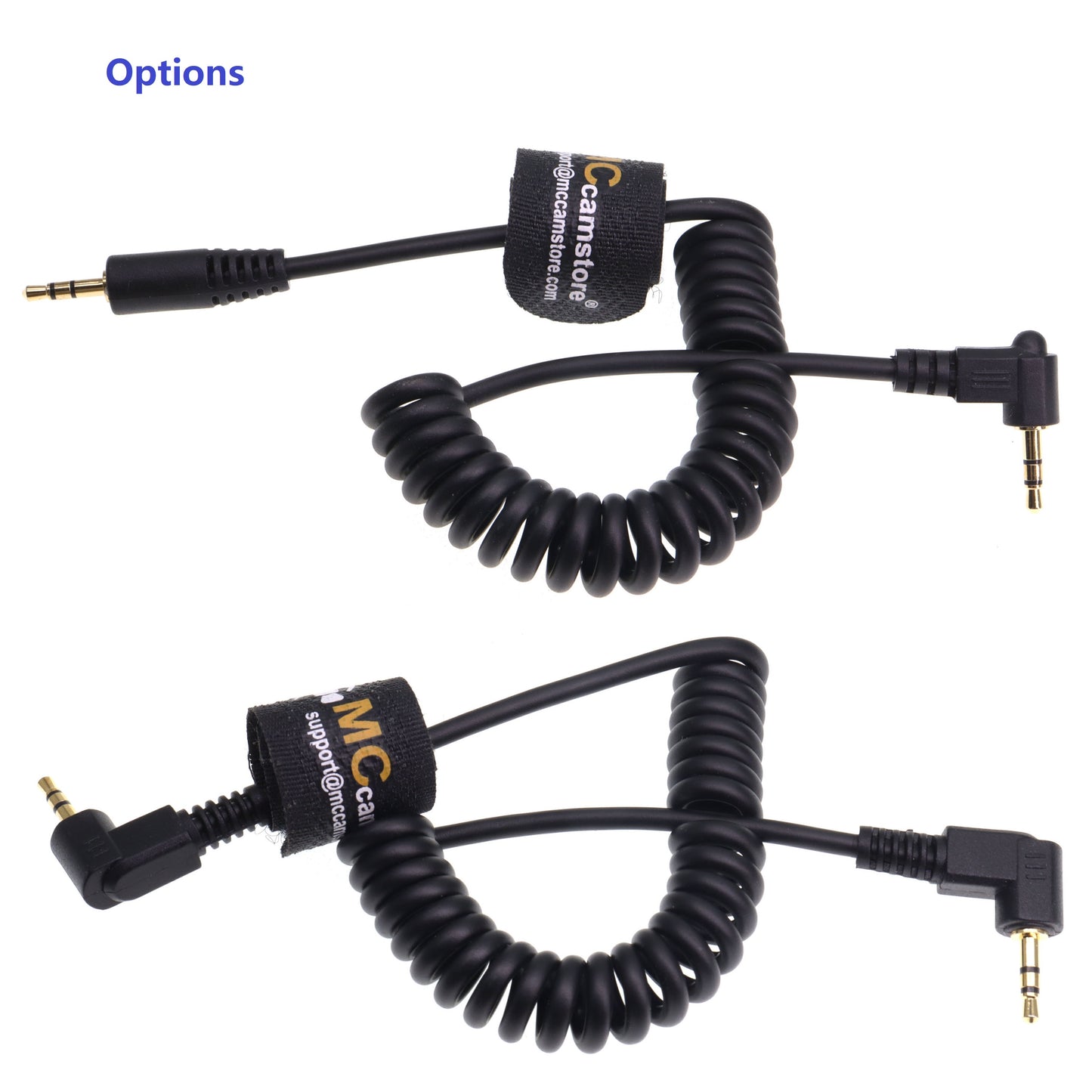 LANC Remote Control Cable 2.5mm to 2.5mm Male Coiled Audio Extension Power Cable for Zoom PXW-FS5 Handgrip Blackmagic URSA Mini