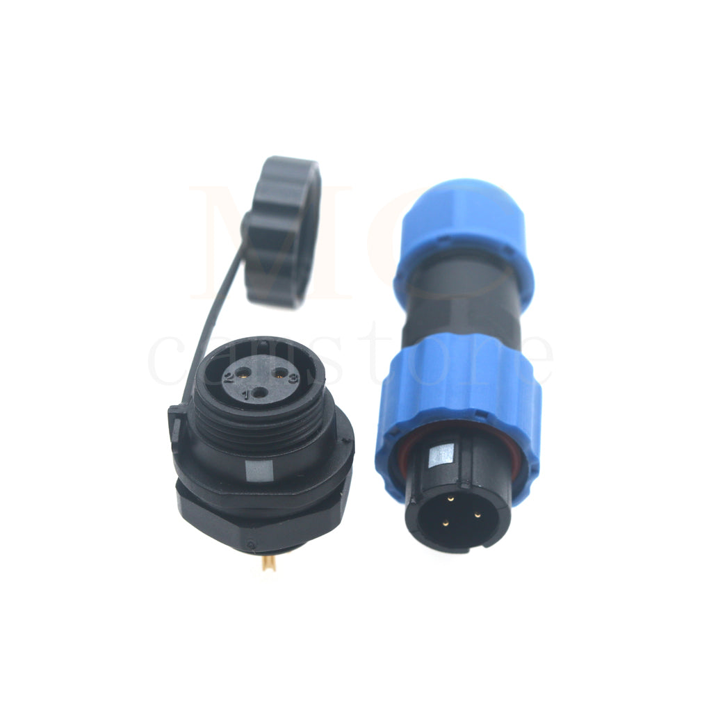 SD13 IP68 Waterproof Connector, 1 2 3 4 5 6 7 pin, Panel mount / Inline docking Aviation Power Connector