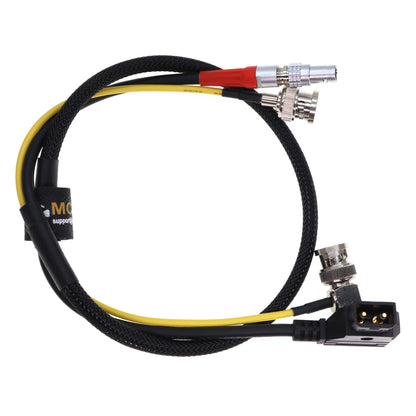 D-tap to 0B 4Pin Male Power Cable + SDI Coaxial Cable for ARRI LBUS FIZ Cforce Mini Lens Motor AMC-1 Motor Controller, 2 in 1