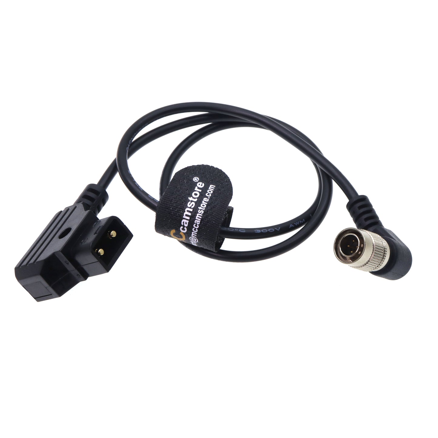 Hirose 4Pin Male to D-Tap for Zoom F4/F8/F8N Sound Devices 633/644/688/788T Coiled Cable