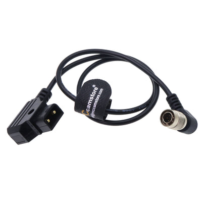 Hirose 4Pin Male to D-Tap for Zoom F4/F8/F8N Sound Devices 633/644/688/788T Coiled Cable