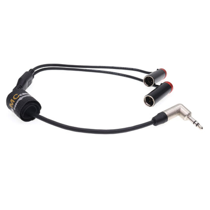 3.5 TRS to TWO TA3M 3 Pin Audio Cablefor RØDE Wireless GO II for Canon C70