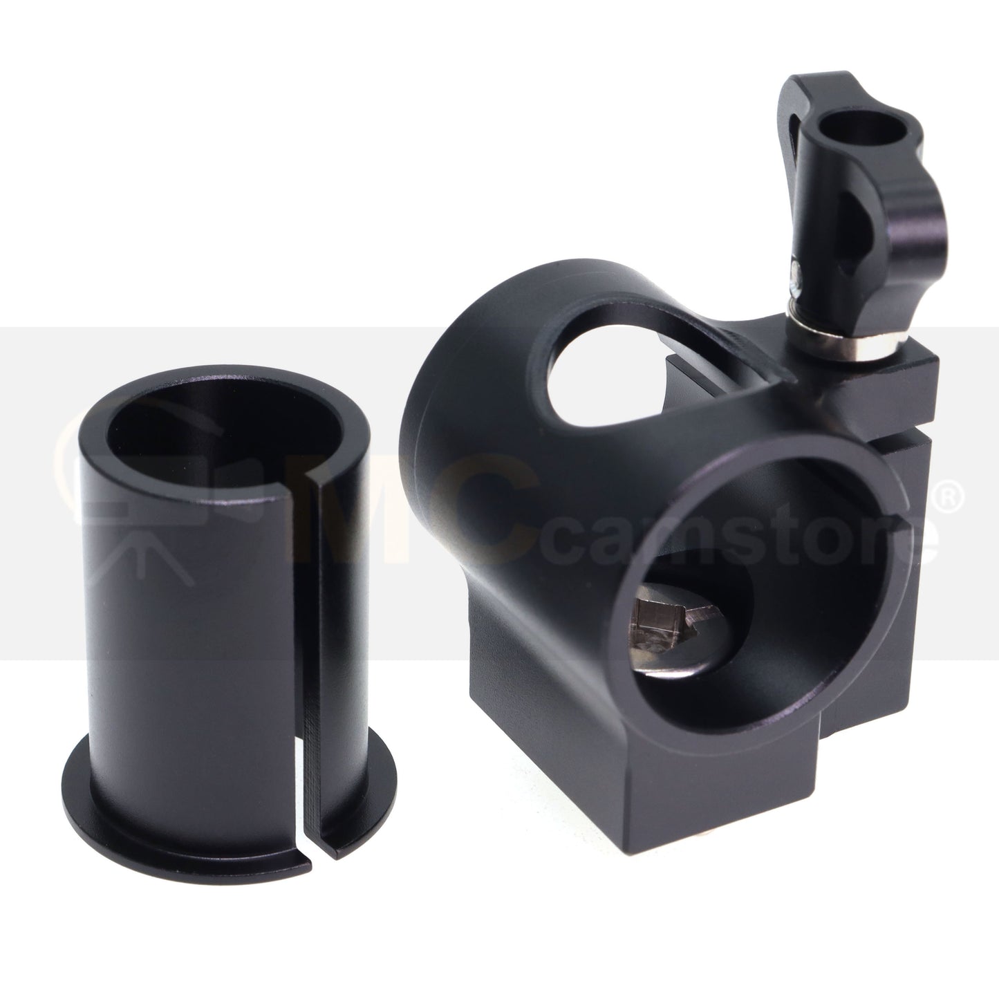 Camera Single Rod Clamp, 15-19mm Tube Clip with 3/8 Screw for ARRI RMB-8 Accessories Motor Rod Mounting Bracket with Elastic Positioning Pin