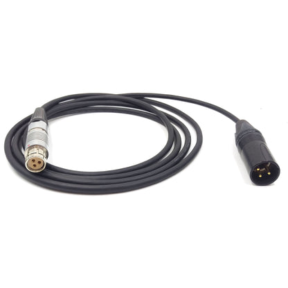 XLR 3 Pin Male to FI 3 Pin Female Power Cable for Phantom VEO High Speed Camera BACK UP DC INPUT 20 - 28V DC