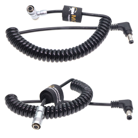 DC to 4Pin Female Connector Power Coiled Cable for Portkeys BM5/BM5WR/BM7/HS7T/HH7 monitor
