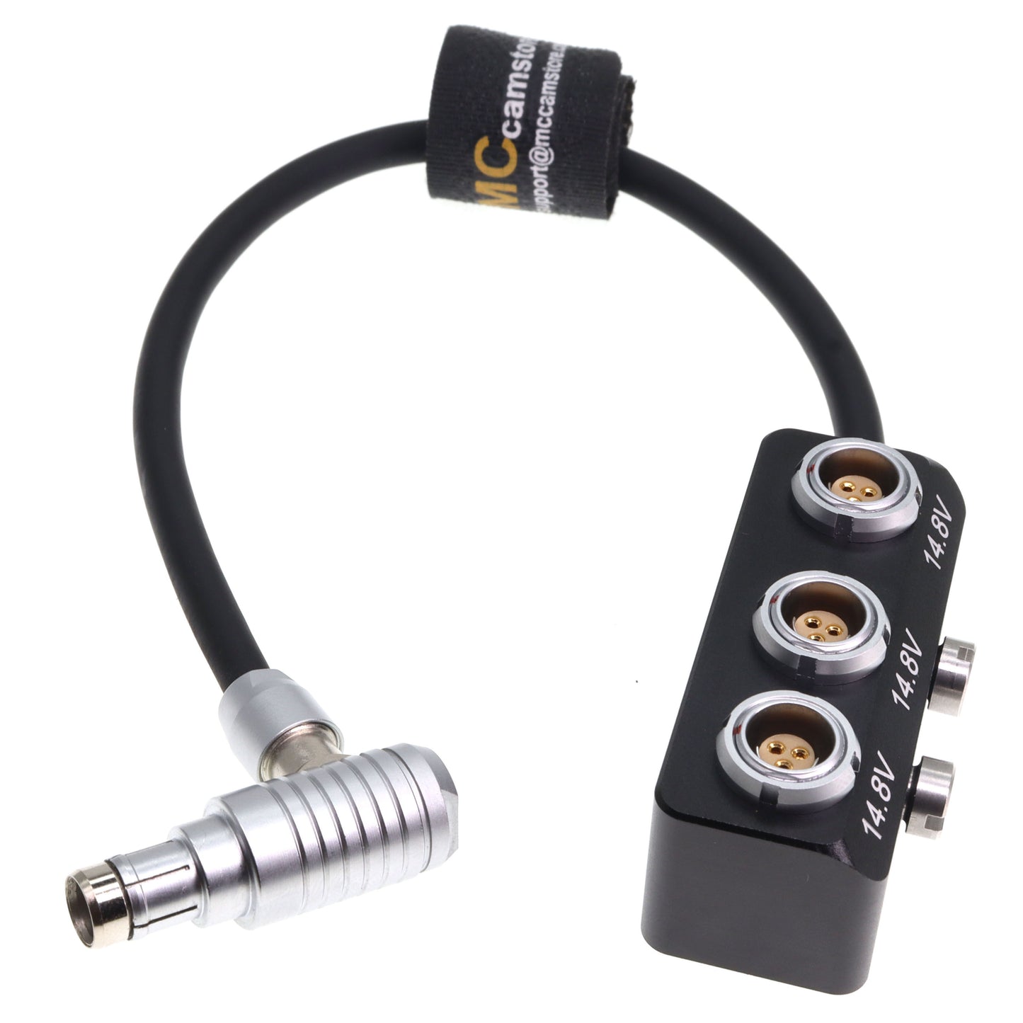 Right Angle RS 3 Pin Male Input To 3x RS 3Pin Power Splitter for Sony Venice Rialto Tilta ARRI Alexa DSMC2 Camera