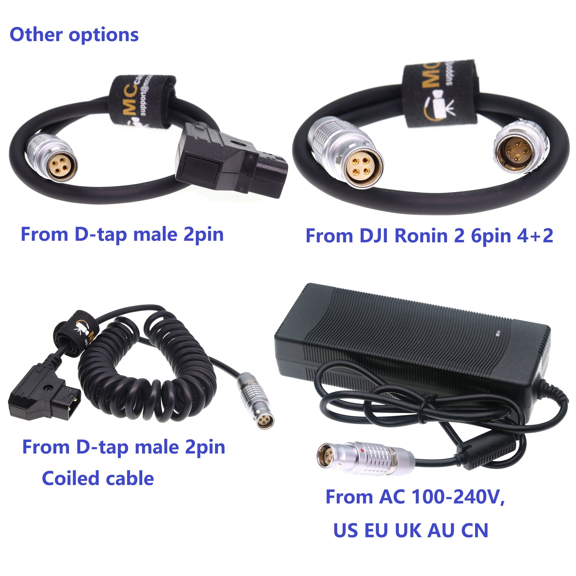 Fujifilm GFX ETERNA 55 AC Power Cable 4 Pin DC IN 220cm