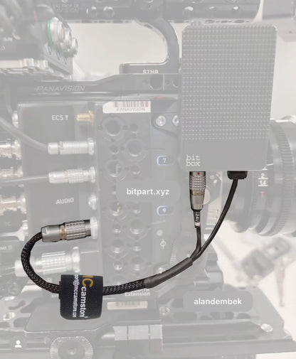 ARRI ETH Rotatable Right Angle 10 Pin to RJ45 and 2 Pin Male 24V Power Cable for Bit Part Bitbox ARRI Alexa Mini LF LF Mini SXT 35 Camera Teradek COLR