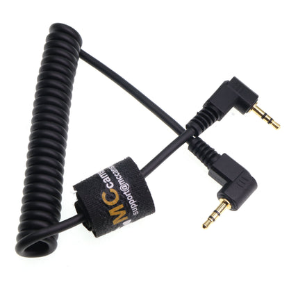 LANC Remote Control Cable 2.5mm to 2.5mm Male Coiled Audio Extension Power Cable for Zoom PXW-FS5 Handgrip Blackmagic URSA Mini