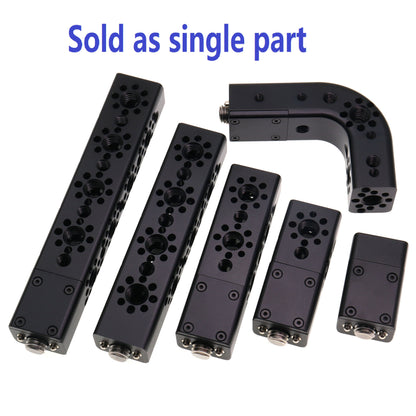 Portable Top Handle Extension with 3/8 1/4 Locating Pins for Sony ARRI RED Camera, Multiple Mounting Holes, Professional Video Accessories Al DIY Fixture Camera Handle Grip