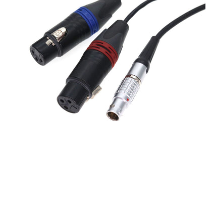 XLR Breakout Audio Input Cable For Atomos Shogun Monitor Recorder Right Angle 10 Pin To Dual XLR 3 Pin Female