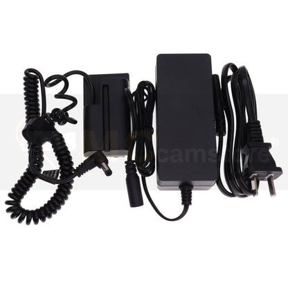 NP-F550 Dummy Battery AC Power Adapter Kit for Sony F550/770/570 NP-F970 CCD-SC55 TR516 TR716 TR818 TR910 TR917 Power Your Led Light and Feelword/Atomos Ninja V Monitor