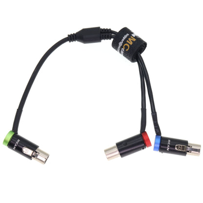Low-Profile TA5F to TA3F Audio Cable for Wisycom Receiver for Zaxcom QRX200 for Lectrosonics SRc5P/SRb5P Receiver to Camera Mixer Recorder Audio-Y-Cable