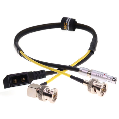 3 Pin RS Male to Dtap Power Cable for Arri Alexa for TILTA Wireless Focus, 2 in 1 Cable with 3G SDI Vedio Cable