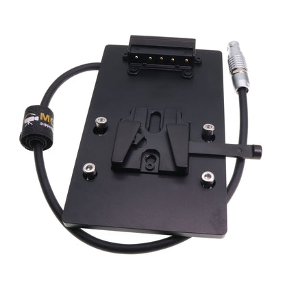 V Lock V-Mount Battery Plate to 6 Pin Cable for DJI Ronin 4D