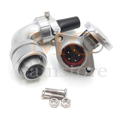 WEIPU WS20 Aviation Connector, 2 3 4 5 6 7 8 9 12 15pin Industrial Electrical Power Cable Angle Plug Socket