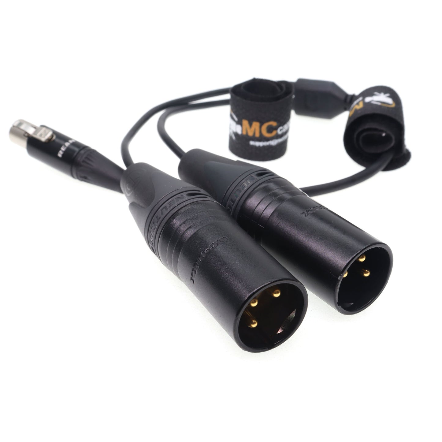 TA5F To Two Low-Profile XLR NEUTRIK 3pin XLR Male for Zaxcom Qrx200 Audio Cable