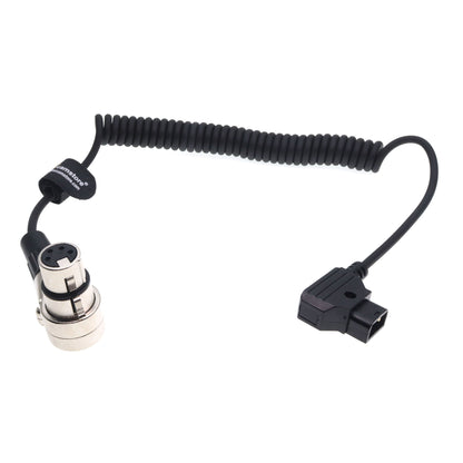 D-Tap to XLR 4 Pin Female Power Coiled Cable for Sony Venice PMW F5 F55 CineAlta 4K, Blackmagic URSA Mini Pro, Panasonic Varicam