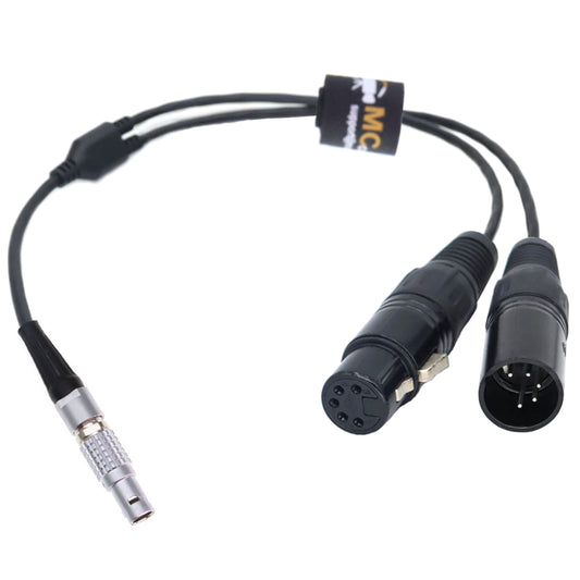 DMX Adapter Cable with 3 pin Aviation Connector for NANLITE Forza, FC, PavoSlim, Pavotube ll C