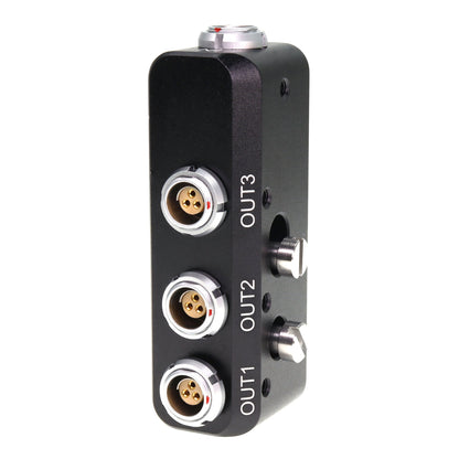 D-tap to RS 3 Pin Power Cable to 4X RS 3 Pin Female Out Power Splitter Box for Sony Venice Rialto FOR Tilta ARRI Alexa DSMC2 Camera, 1 to 3 Triple