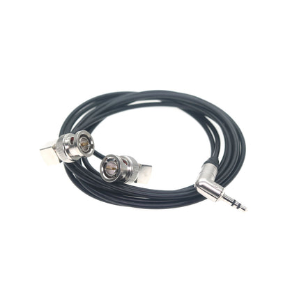 3.5 audio plug to 2 BNC Timecode Cable for ZOOM F6 Time code input and output cable