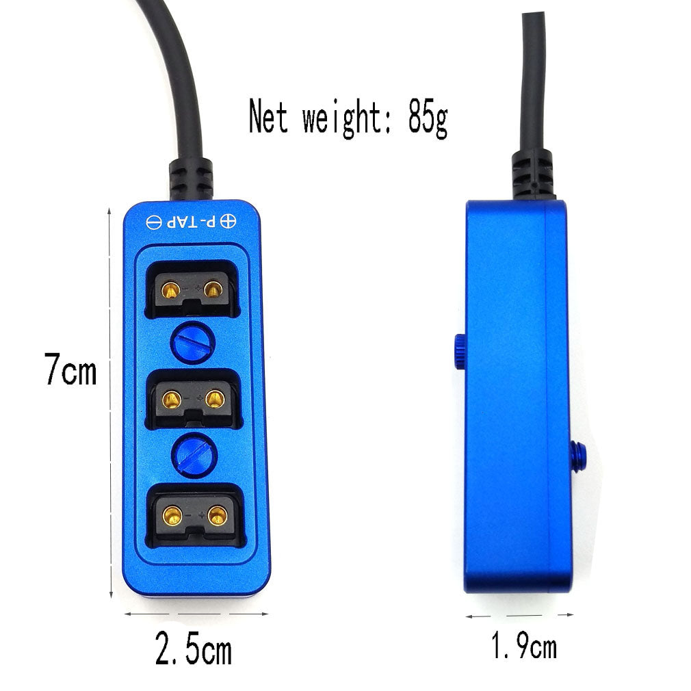 1B 6 Pin 4+2 Power Splitter Cable for DJI Ronin 2 Gimbal Stabilizer to 3 Port D-Tap Female Power Splitter for Monitor Camera